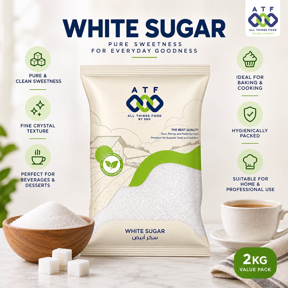 ATF White Sugar 2KG Refined Sugar for Baking and Beverages - SNH Packing