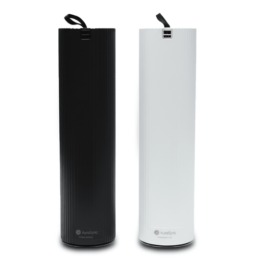 AURASYNC Aroma Diffuser 200ml – Black Tabletop & White Wall Plug (RAD2) | Home & Office Scent Machine - SNH Packing