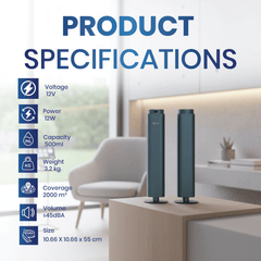 AURASYNC Floor Standing Diffuser 500ml Grey (F-AIR) | Premium Scent Machine for Home & Office - SNH Packing