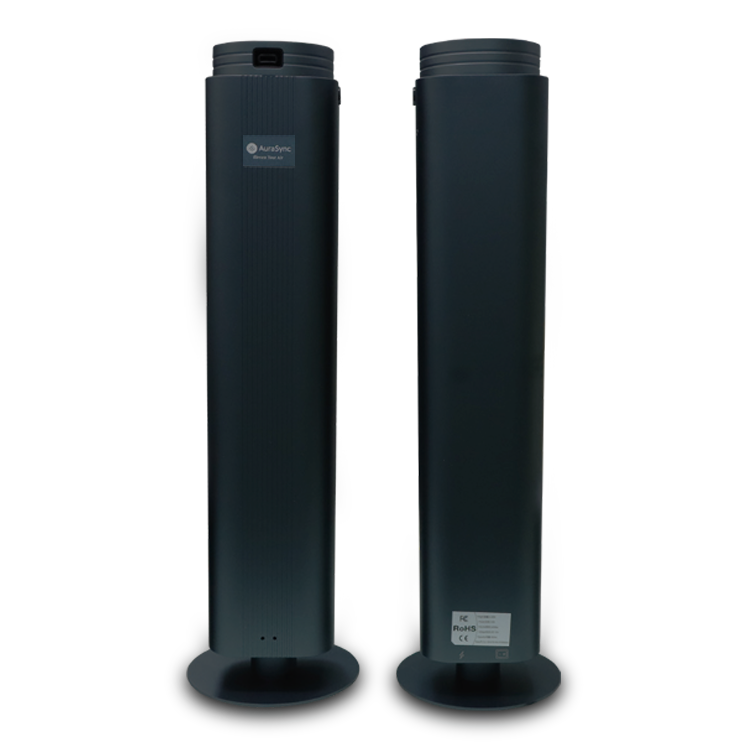 AURASYNC Floor Standing Diffuser 500ml – Grey (F-AIR) | Premium Scent Machine for Home & Office