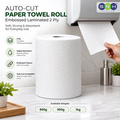Autocut Paper Towel Roll Embossed Laminated 2 Ply 6 Pieces - SNH Packing
