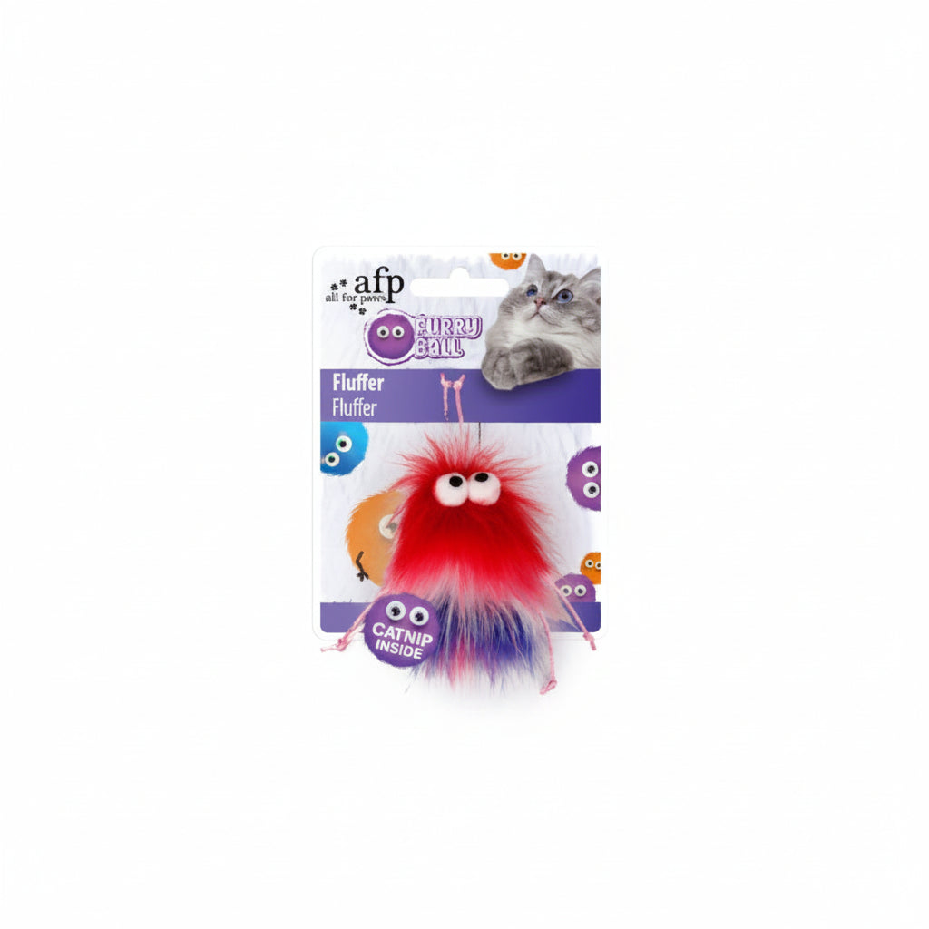 All for Paws Fluffer Cat Toy With Catnip (Red)