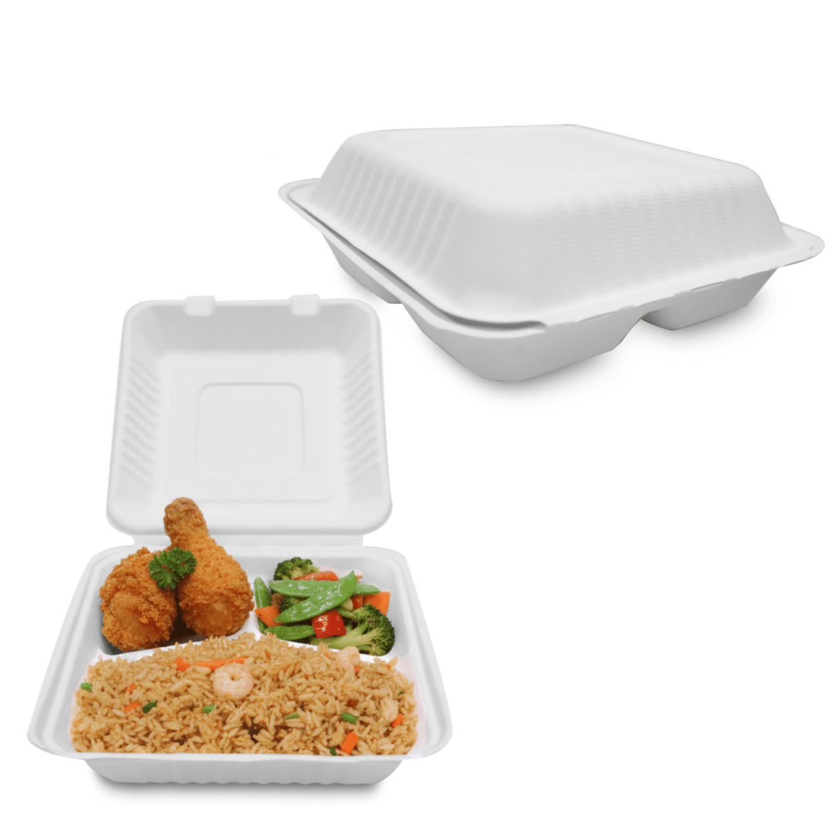 Bagasse Lunch Boxes – Eco - Friendly Biodegradable Disposable Boxes - SNH Packing