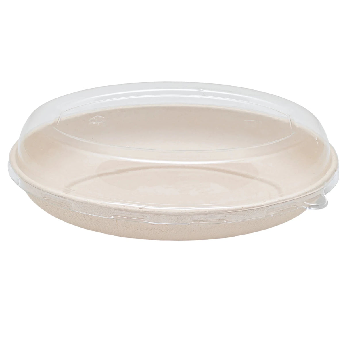 Bagasse Oval Containers with PET Lids | Eco - Friendly Takeaway Boxes - SNH Packing