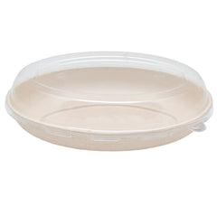 Bagasse Oval Containers with PET Lids | Eco - Friendly Takeaway Boxes - SNH Packing