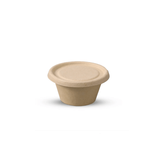 Bagasse Portion Cups with Lids | Eco - Friendly & Compostable - SNH Packing