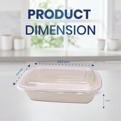 Bagasse Rectangular Containers with Lids - SNH Packing