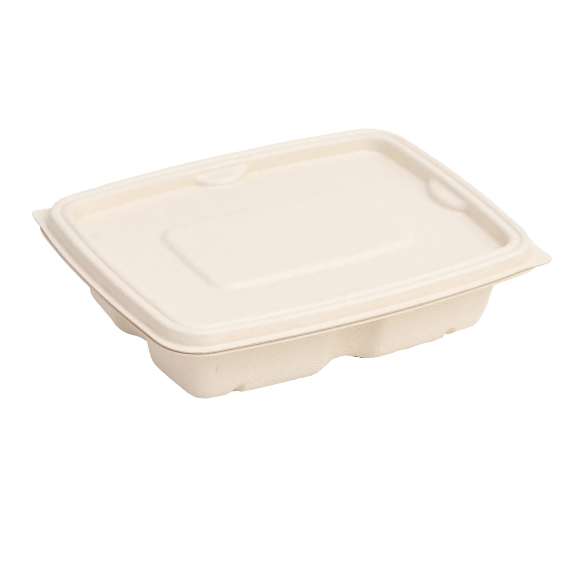 Bagasse Rectangular Containers with Lids - SNH Packing