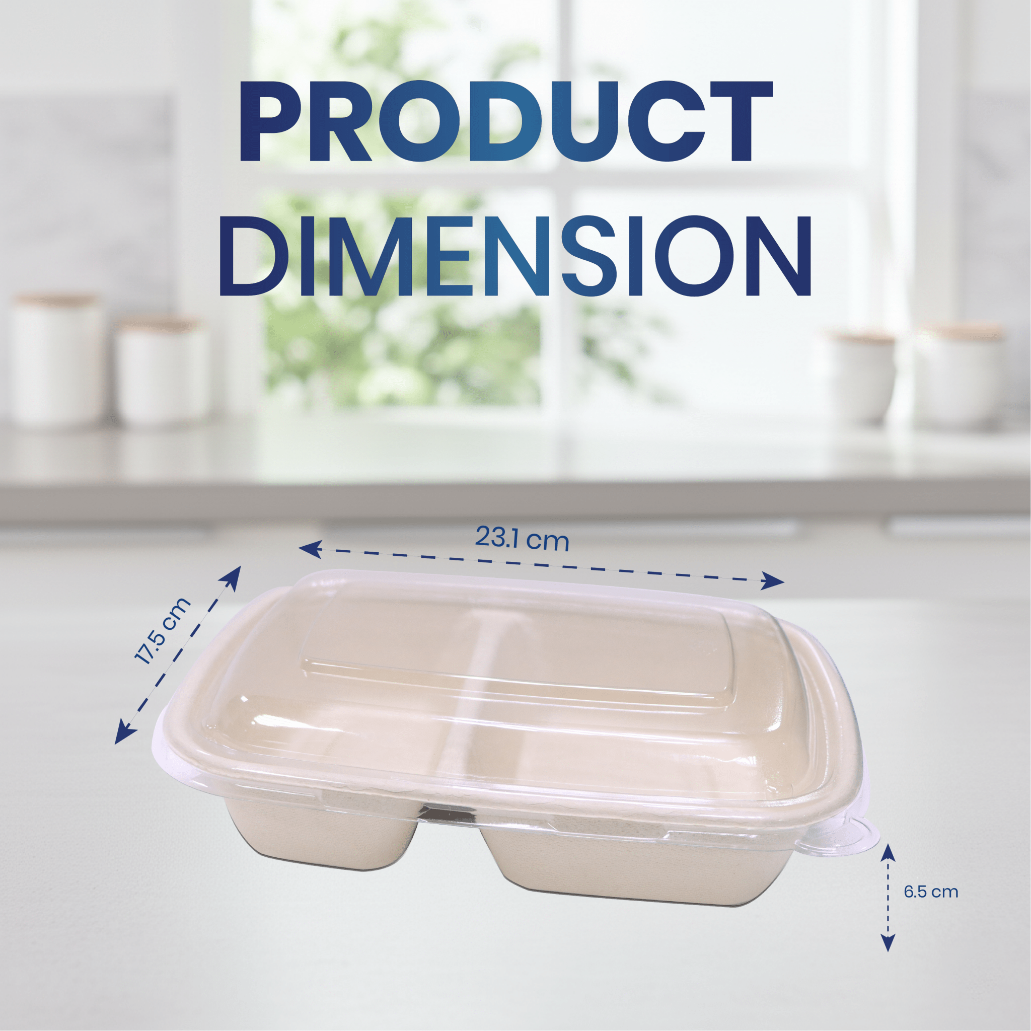 Bagasse Rectangular Containers with Lids - SNH Packing