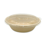 Bagasse Round Containers with PET PP Lids 12oz to 40oz - SNH Packing