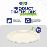 Bagasse Round Plates Eco Friendly Biodegradable - SNH Packing