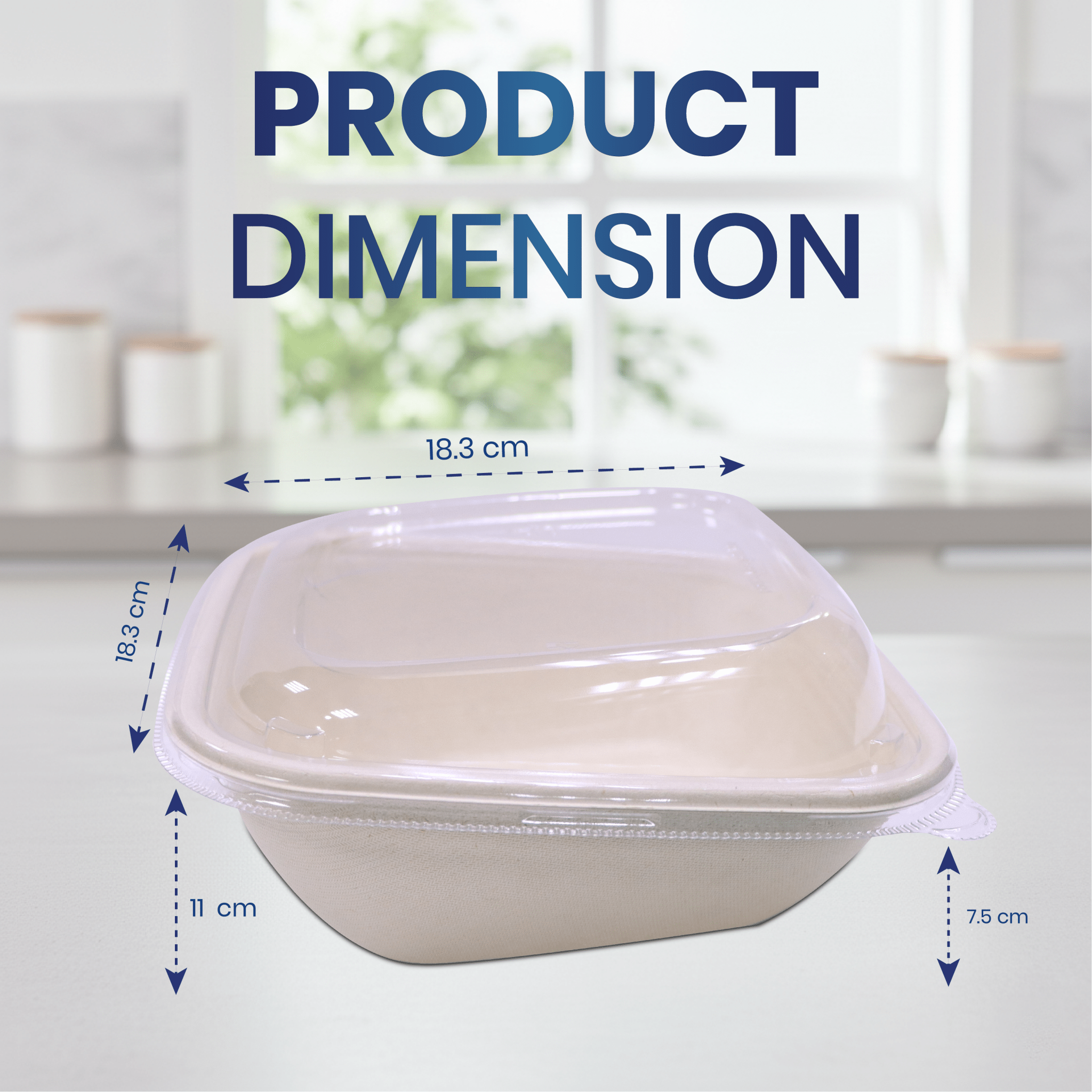 Bagasse Slope Bowls with PET Lids – Eco - Friendly Takeaway Bowls - SNH Packing