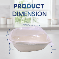 Bagasse Slope Bowls with PET Lids – Eco - Friendly Takeaway Bowls - SNH Packing