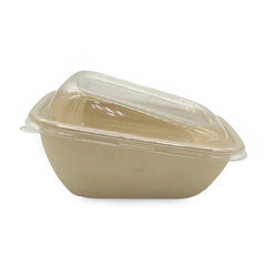 Bagasse Slope Container 1000ml with PET Lid – 300 Pieces | Wholesale Takeaway Food Container UAE - SNH Packing
