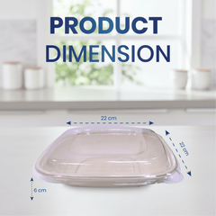 Bagasse Square Containers with PET & PP Lids | Eco Takeaway Boxes - SNH Packing
