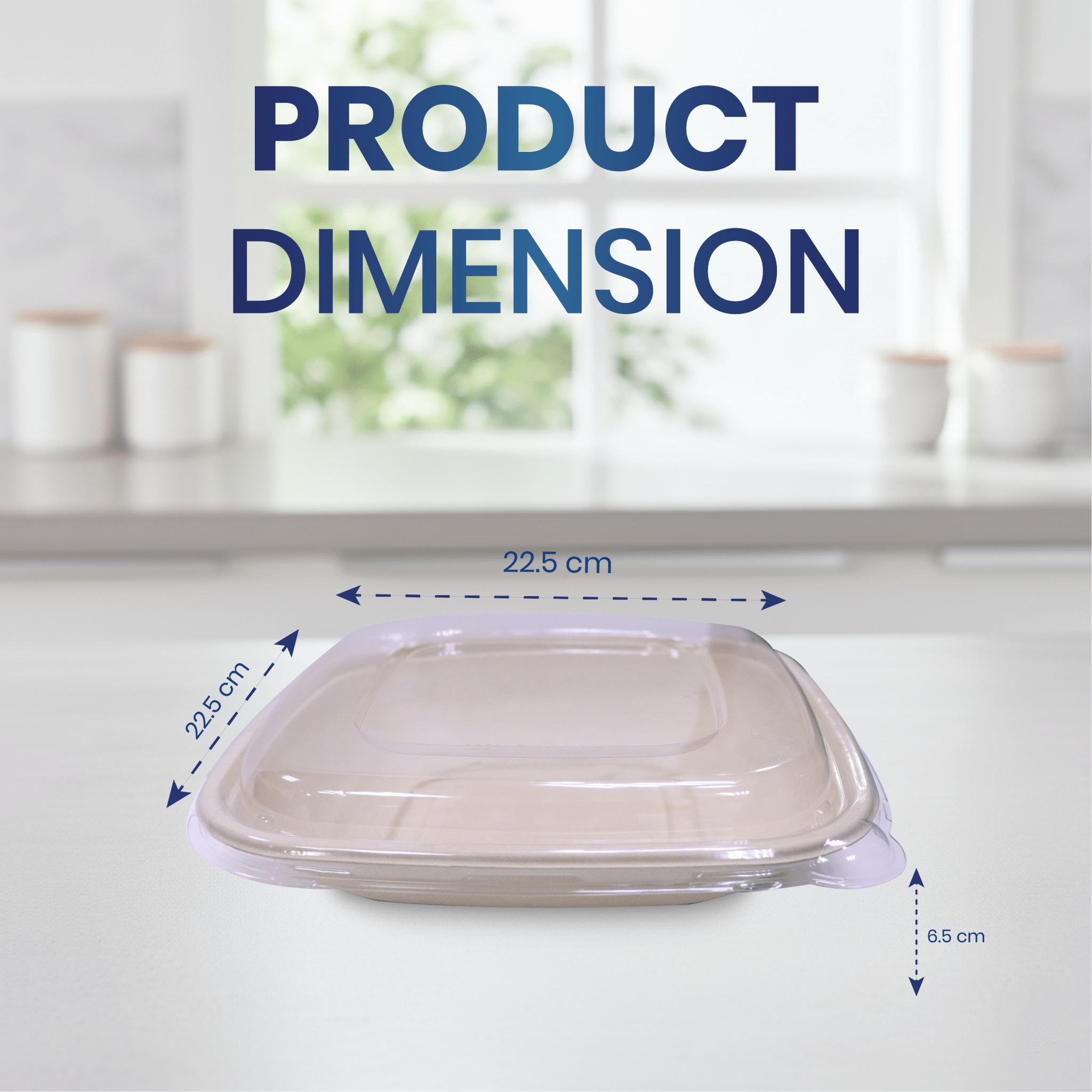 Bagasse Square Containers with PET & PP Lids | Eco Takeaway Boxes - SNH Packing