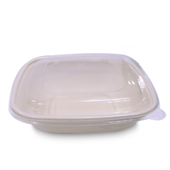 Bagasse Square Containers with PET & PP Lids | Eco Takeaway Boxes - SNH Packing