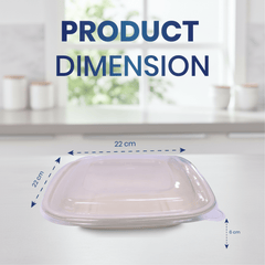 Bagasse Square Containers with PET & PP Lids | Eco Takeaway Boxes - SNH Packing