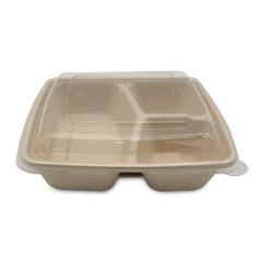 Bagasse Square Food Containers with Lids 1000ml to 1400ml - SNH Packing