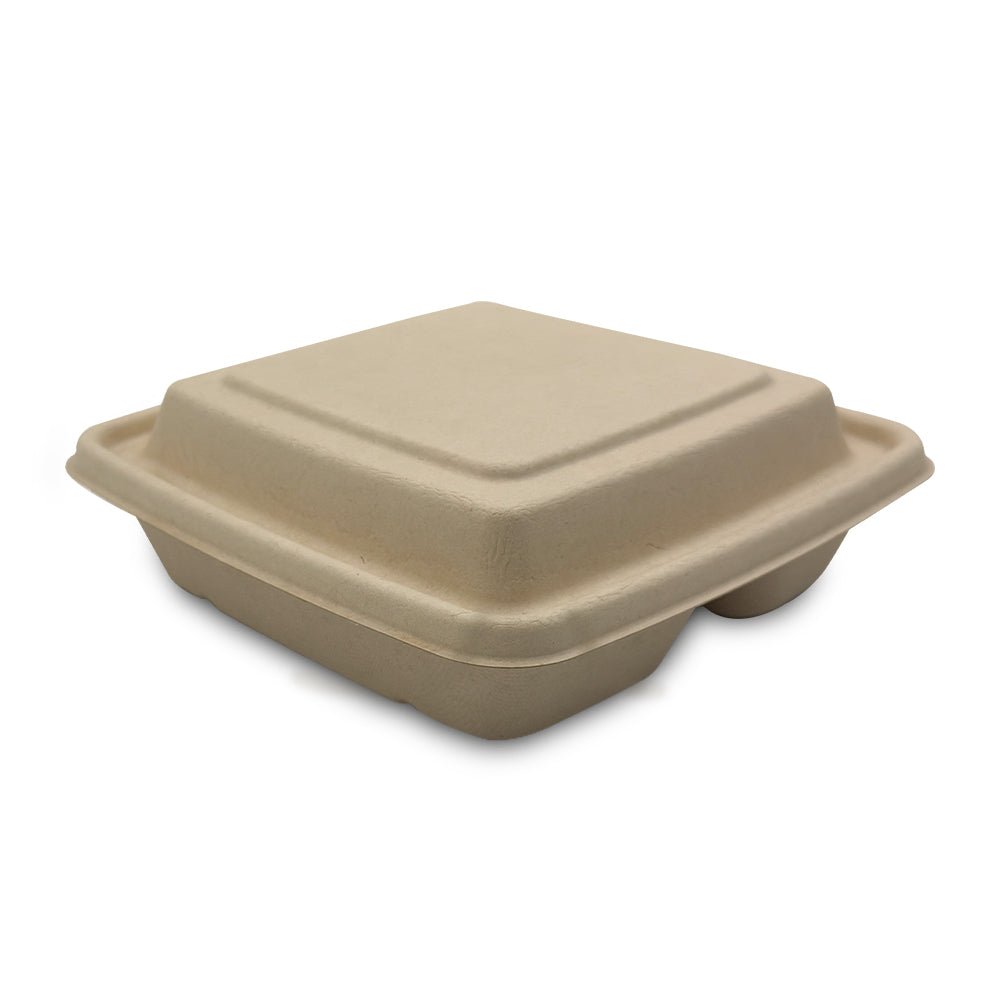 Bagasse Square Food Containers with Lids 1000ml to 1400ml - SNH Packing