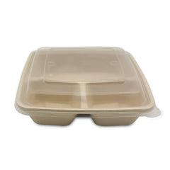 Bagasse Square Food Containers with Lids 1000ml to 1400ml - SNH Packing