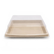 Bagasse Sushi Container BP40 with PET Lid – 300 Pieces | Bulk Sushi Box Supplier UAE - SNH Packing