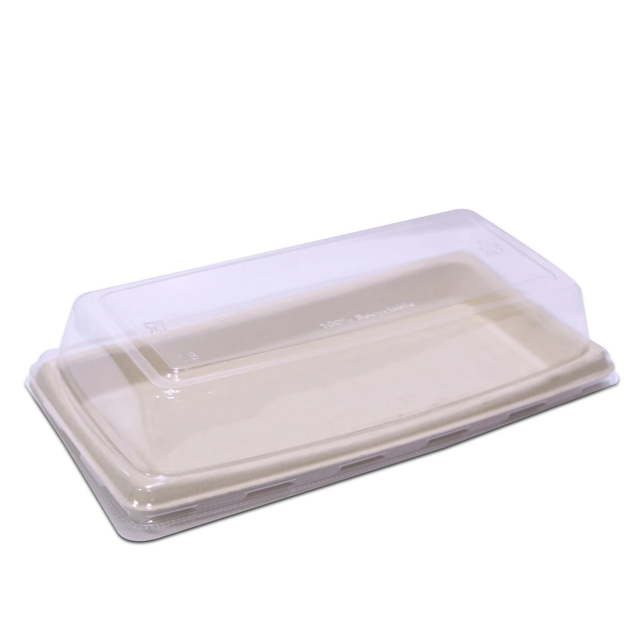 Bagasse Sushi Container with PET Lid | Eco - Friendly Food Packaging - SNH Packing