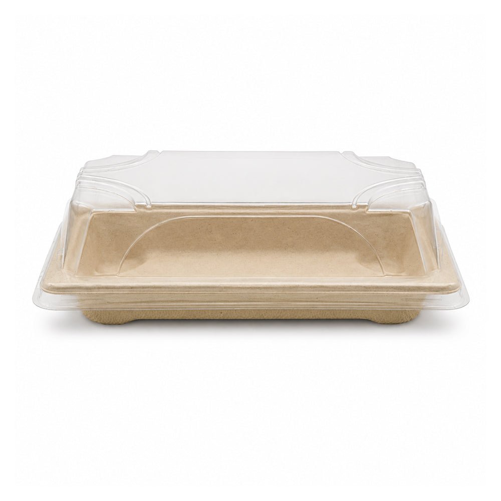 Bagasse Sushi Containers with PET Lids 0.1 to 2.0 - SNH Packing