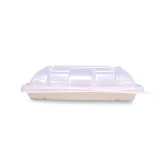 Bagasse Tacos Tray with PP Lid Eco Friendly Food Packaging - SNH Packing