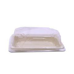 Bagasse Sushi Containers with PET Lids – Eco-Friendly Takeaway Boxes
