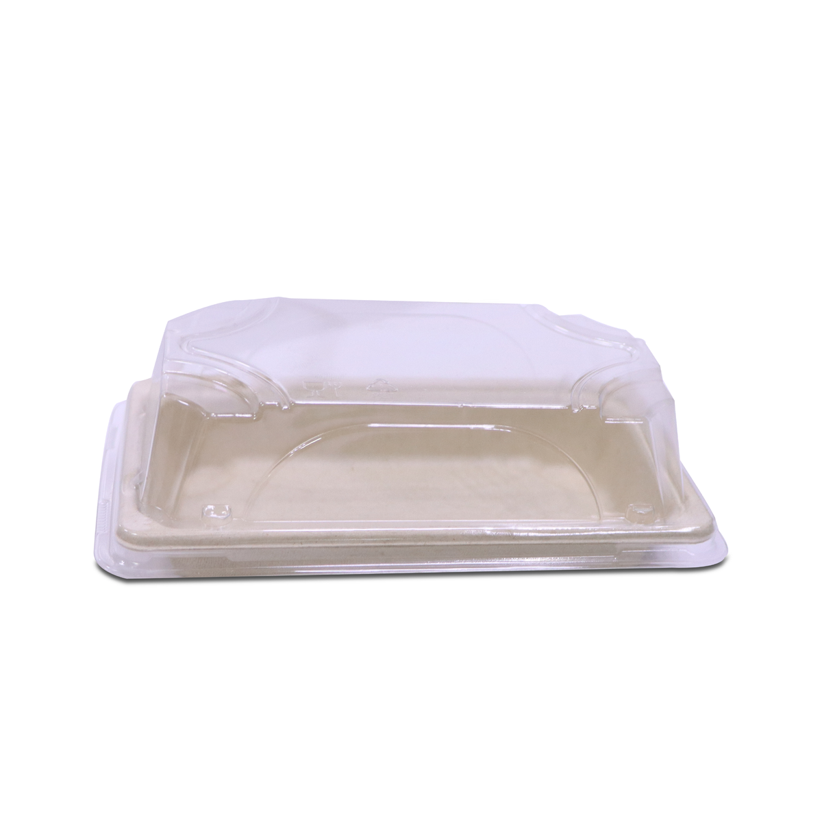 Bagasse Sushi Containers with PET Lids – Eco-Friendly Bulk Takeaway Boxes
