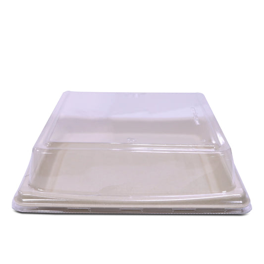 Bagasse Sushi Container with PET Lid | Eco-Friendly Food Packaging