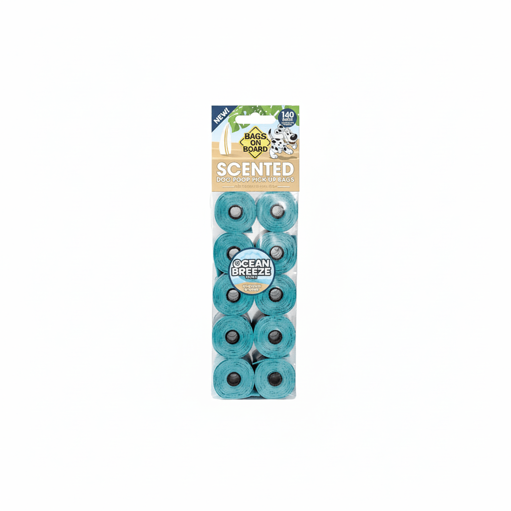 Bags on Board Refill Bags Ocean Breeze Scented Green 140bags (14Aâ€”10 ) - SNH Packing