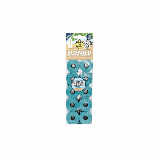 Bags on Board Refill Bags Ocean Breeze Scented Green 140bags (14Aâ€”10 ) - SNH Packing