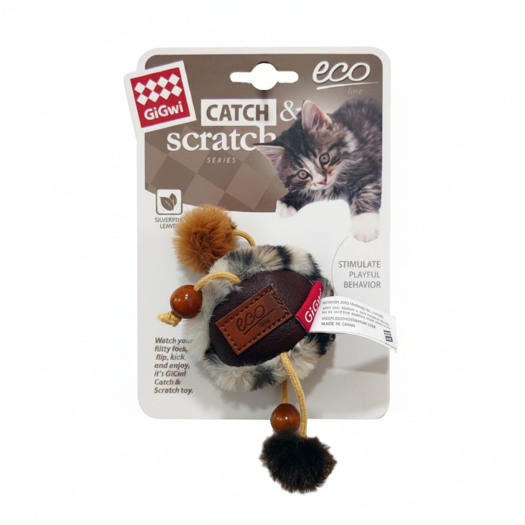 Ball Catch & Scratch Eco line with Slivervine Leaves and Leatherette - SNH Packing