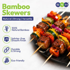 Bamboo Skewer 8 Inch (20cm) – 100 Pieces | Wholesale BBQ & Food Skewers UAE - SNH Packing