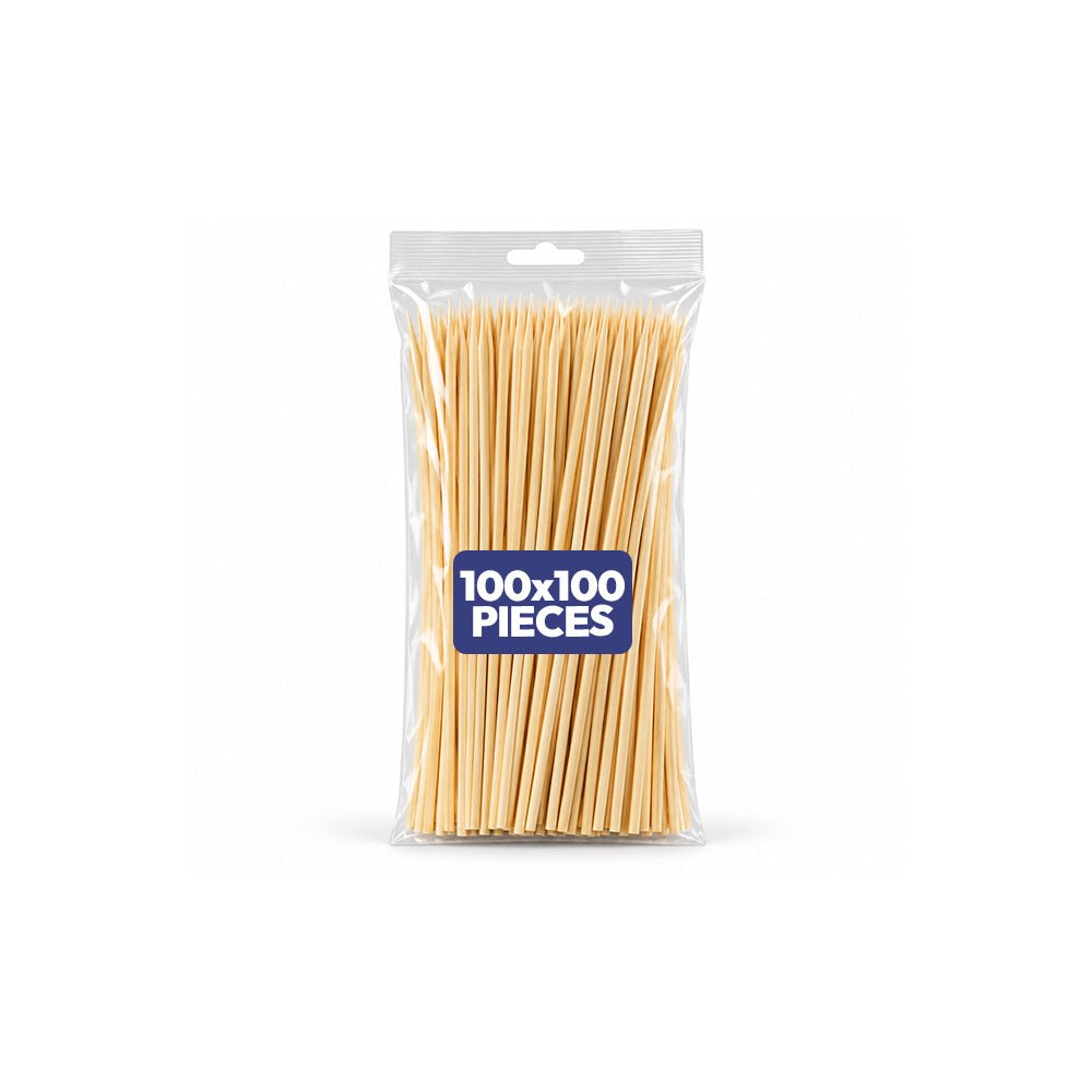 Bamboo Skewers 14cm/5.5” - 100 Pcs x 100 Pkt Bulk Pack - SNH Packing