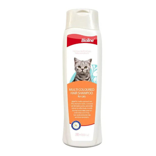 Bioline Multi Coloured Hair Shampoo For Cats 200ml - SNH Packing