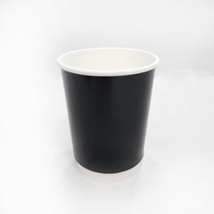 Black Double Wall Paper Cups 4 OZ to 12 OZ Hot Cups - SNH Packing