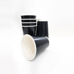 Black Double Wall Paper Cups 4 OZ to 12 OZ Hot Cups - SNH Packing