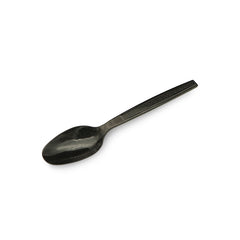 Black spoon on a white background