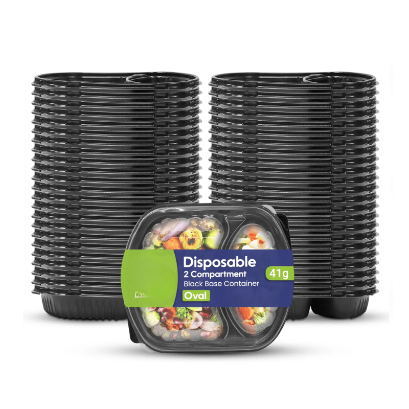 Black Microwave Containers with Lids – 1–6 Compartments - SNH Packing