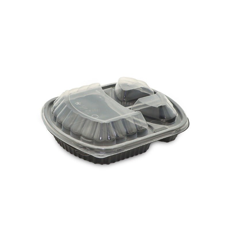 Black Microwave Containers with Lids 1 to 6 Compartments - SNH Packing