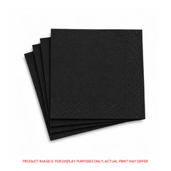 Black Paper Napkin 2 Ply 50 Pieces 25CM to 40CM - SNH Packing