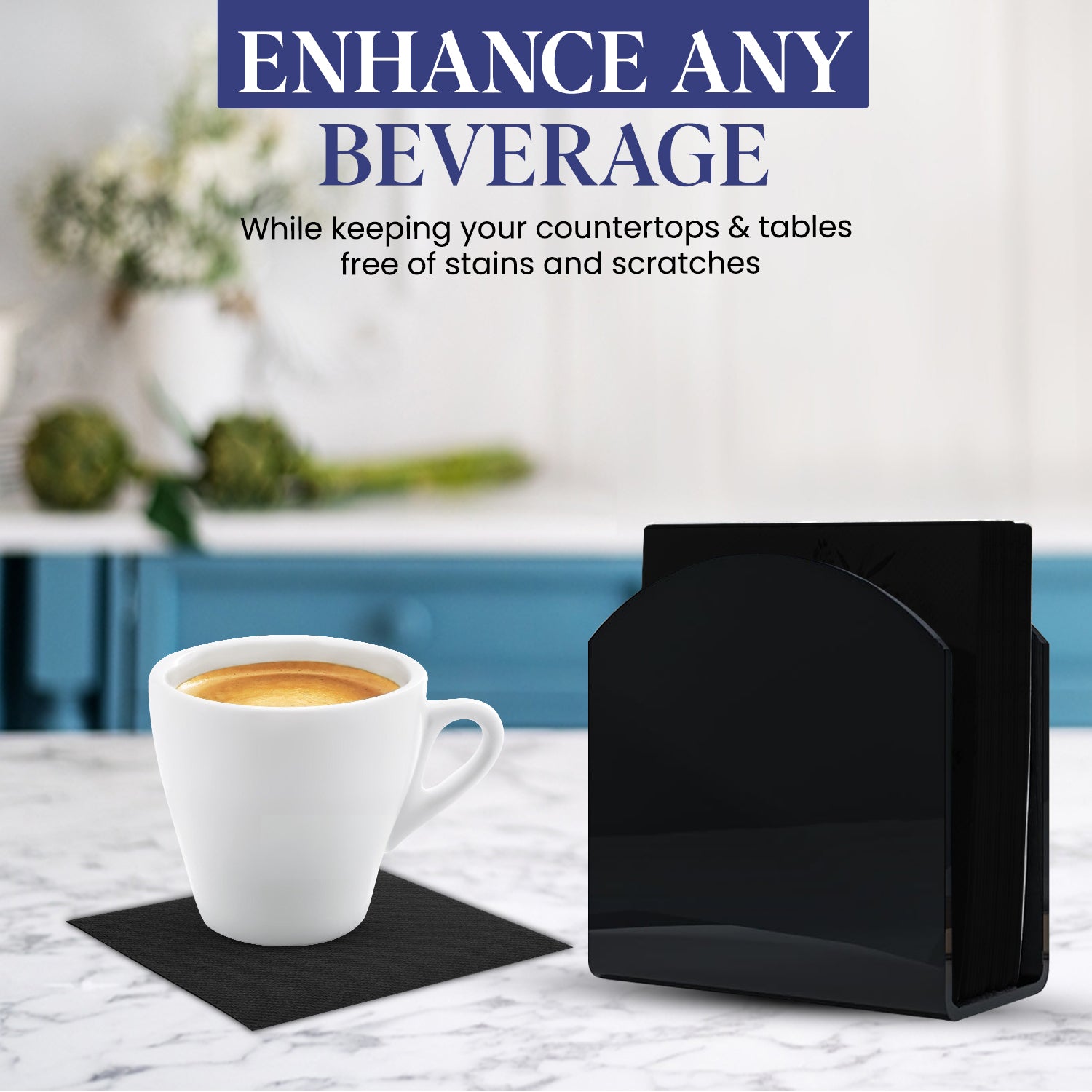 SNH Packing Black Paper Napkin 2 Ply 50 Pieces