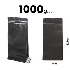 Black Reclosable Coffee Pouch – Fresh & Airtight - SNH Packing