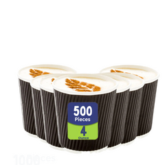 Pack of 4 black cupcake liners with a label indicating 500 pieces per pack.