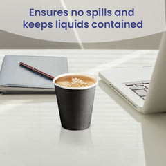 Black Single Wall Paper Cup 8 OZ Disposable Beverage Cup - SNH Packing