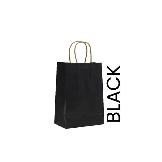 Black Twisted Handle Paper Bags Shopping & Gift Bags - SNH Packing