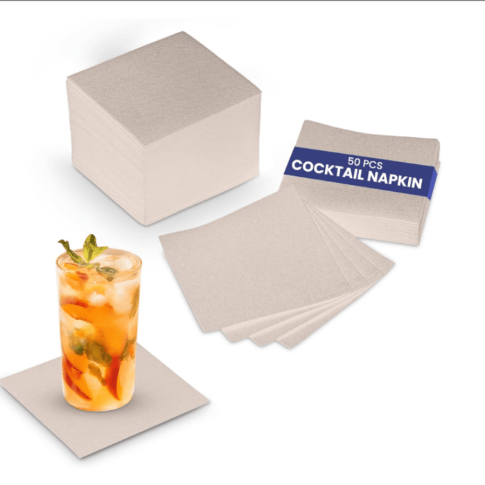Brown Paper Napkin 2 Ply 50 Pieces 23CM to 40CM
